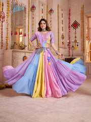 Gorgeous Multi Color Cotton Chaniya Choli Navratri Look