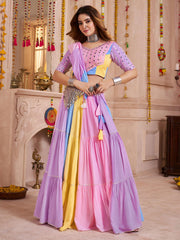 Gorgeous Multi Color Cotton Chaniya Choli Navratri Look