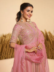 Women Embroidered Thread Work Anarkali Kurta