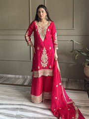 MagentaDesigner Fendi Silk Embroiderd Palazzo Suit
