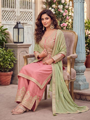 Pink Real Chinnon Pant Style Dress