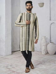Striped Pure Cotton Straight Kurta
