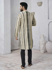 Striped Pure Cotton Straight Kurta