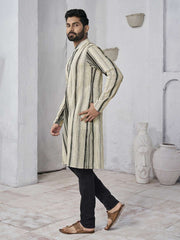 Striped Pure Cotton Straight Kurta