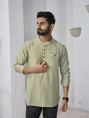 Mandarin Collar Silk Straight Kurta