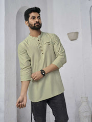 Mandarin Collar Silk Straight Kurta