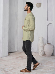 Mandarin Collar Silk Straight Kurta