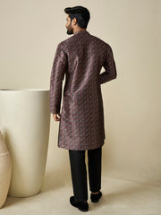 Ethnic Motifs Printed Sequinned Straight Kurta