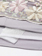 Mauve Pure Georgette Sequins with heavy Zarkan embroidery Semi-Stitched Lehenga choli & Dupatta
