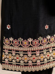 Black Real Chinnon Palazzo Style Dress