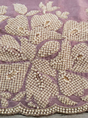 Lavender Premium Chinon Beads Work Plazzo Suit