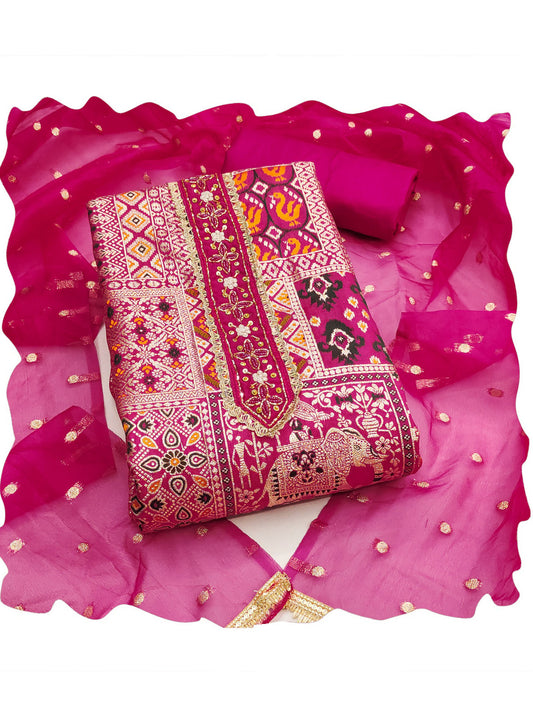 Rani Viscos Banarasi Kurta Set