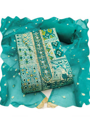 Green Viscos Banarasi Kurta Set