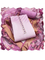 Rose Pink Cotton Material Festive Pant Style Dress
