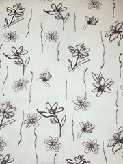 White And Black Embroidered Pure Cotton Unstitched Dress Material