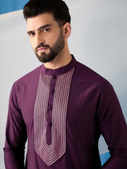 Men Ethnic Motifs Embroidered Regular Thread Work Kurta with Trousers