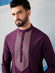 Men Ethnic Motifs Embroidered Regular Thread Work Kurta with Trousers