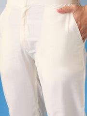 Men Ethnic Motifs Embroidered Regular Chikankari Kurta with Trousers