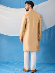 Men Ethnic Motifs Embroidered Regular Sequinned Kurta with Trousers