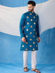 Men Ethnic Motifs Embroidered Regular Kurta with Trousers