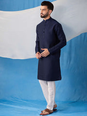 Men Regular Thread Work Kurta with Trousers