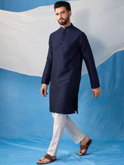 Men Regular Thread Work Kurta with Trousers