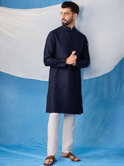 Men Regular Thread Work Kurta with Trousers