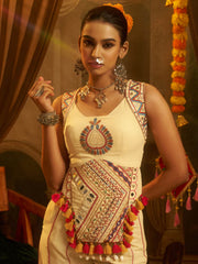 Embroidered Square Neck Tunic With Palazzo