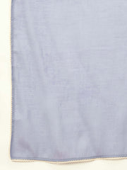 Women Ethnic Motifs Embroidered Regular Thread Work Chanderi Cotton Kurta with Trousers & With Dupatta