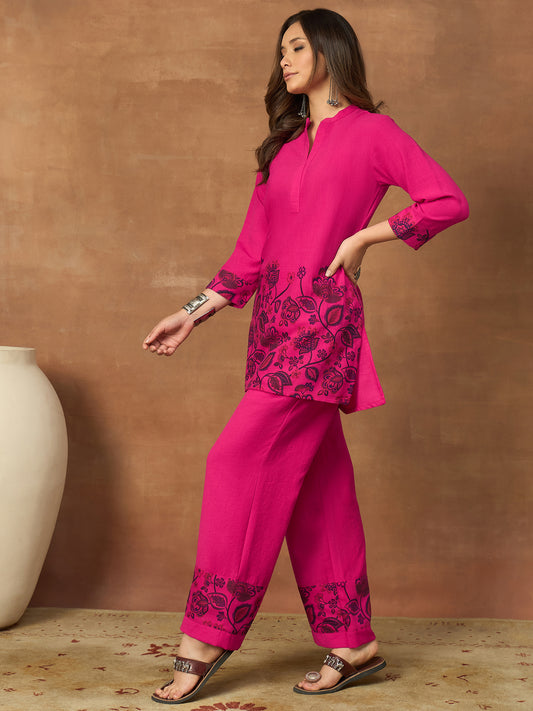 Floral Printed Tunic with Palazzos