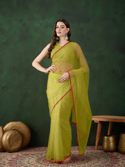 Mukaish Work Embellished Saree With Unstitched Blouse