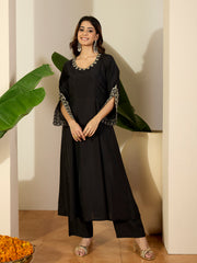 Women Ethnic Motifs Embroidered Anarkali Kurta with Trousers & Dupatta