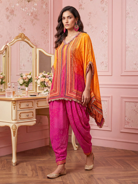 Bling & Sparkly Silk Embellished Tunic with Palazzos