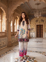 Floral Linen Printed Tunic with Trousers