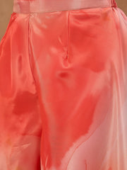 Floral Organza Embroidered Top with Palazzos