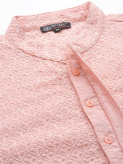 Men Ethnic Motifs Embroidered Regular Chikankari Kurta With Trousers