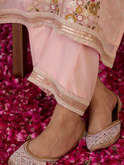 Women Ethnic Motifs Embroidered Regular Thread Work Kurta with Palazzos & With Dupatta