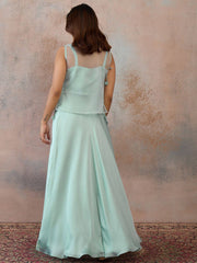 Bling and Sparkly Embroidered Top with Skirt