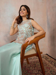 Bling and Sparkly Embroidered Top with Skirt