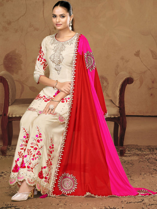 Chinon Embroidered Black Trendy Salwar Suit