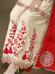 Chinon Embroidered Black Trendy Salwar Suit