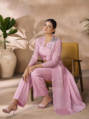 Organza Pink Party Designer Kurti