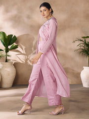 Organza Pink Party Designer Kurti