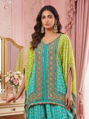 Bohemian Silk Printed Tunic with Palazzos