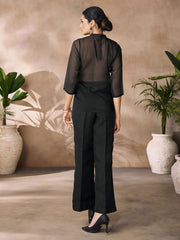 Organza Black Sequins Casual Kurti