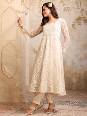 Women Floral Embroidered Regular Kurta with Trousers & With Dupatta