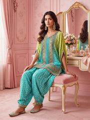 Bohemian Silk Printed Tunic with Palazzos
