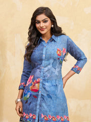 Floral Printed Shirt with Trousers
