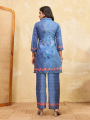 Floral Printed Shirt with Trousers