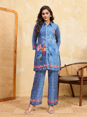 Floral Printed Shirt with Trousers